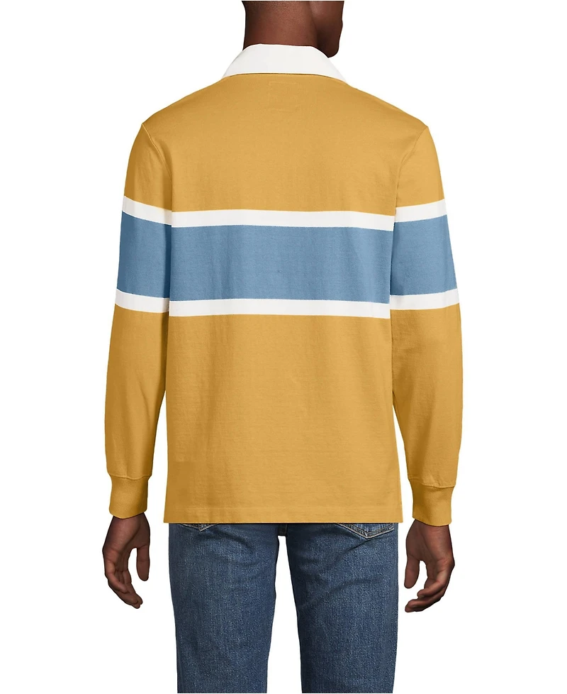 Lands' End Men's Long Sleeve Stripe Rugby Shirt