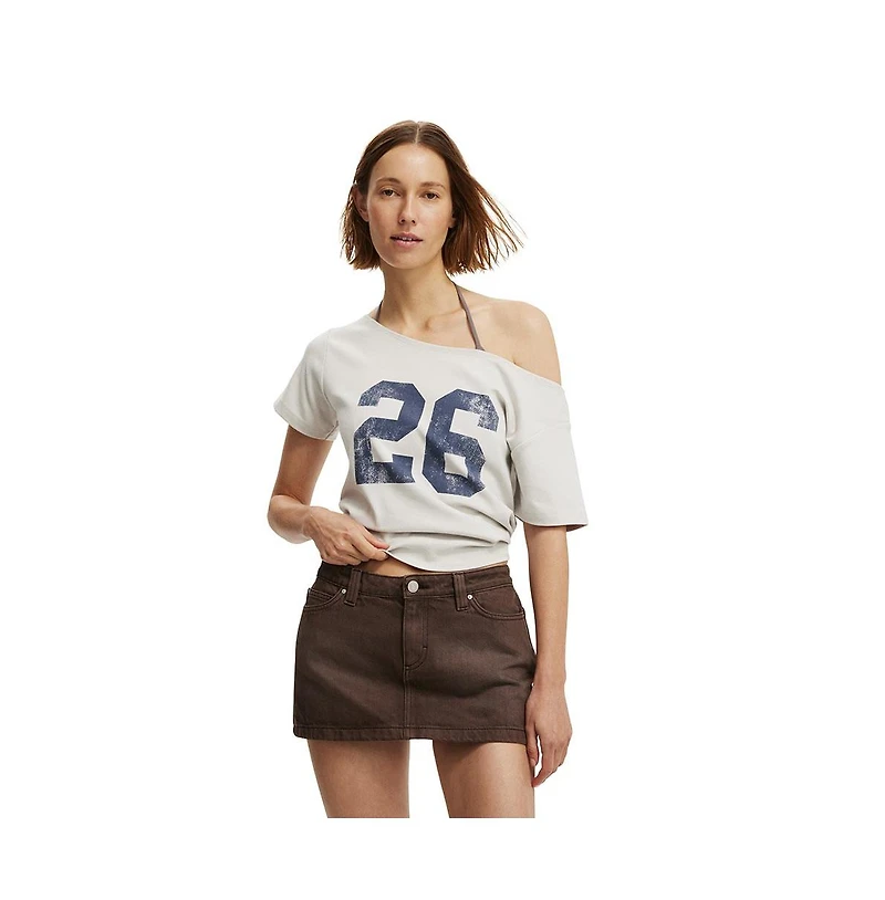 Cotton On Women's Micro Low Denim Skirt