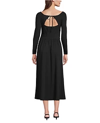 Lands' End Women's Cotton Modal Off Shoulder Midi Dress
