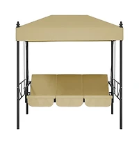 Garden Swing Bench Sand Powder-coated steel, Polyester Standard