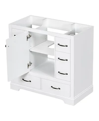 Casainc 36" Bathroom Vanity, Cabinet Base Only, Six Drawers with Multi-Functional Drawer Divider and Adjustable Shelf