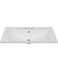 Casainc 30" Single Bathroom Vanity Top with Basin, 3-Faucet Holes, Ceramic Construction