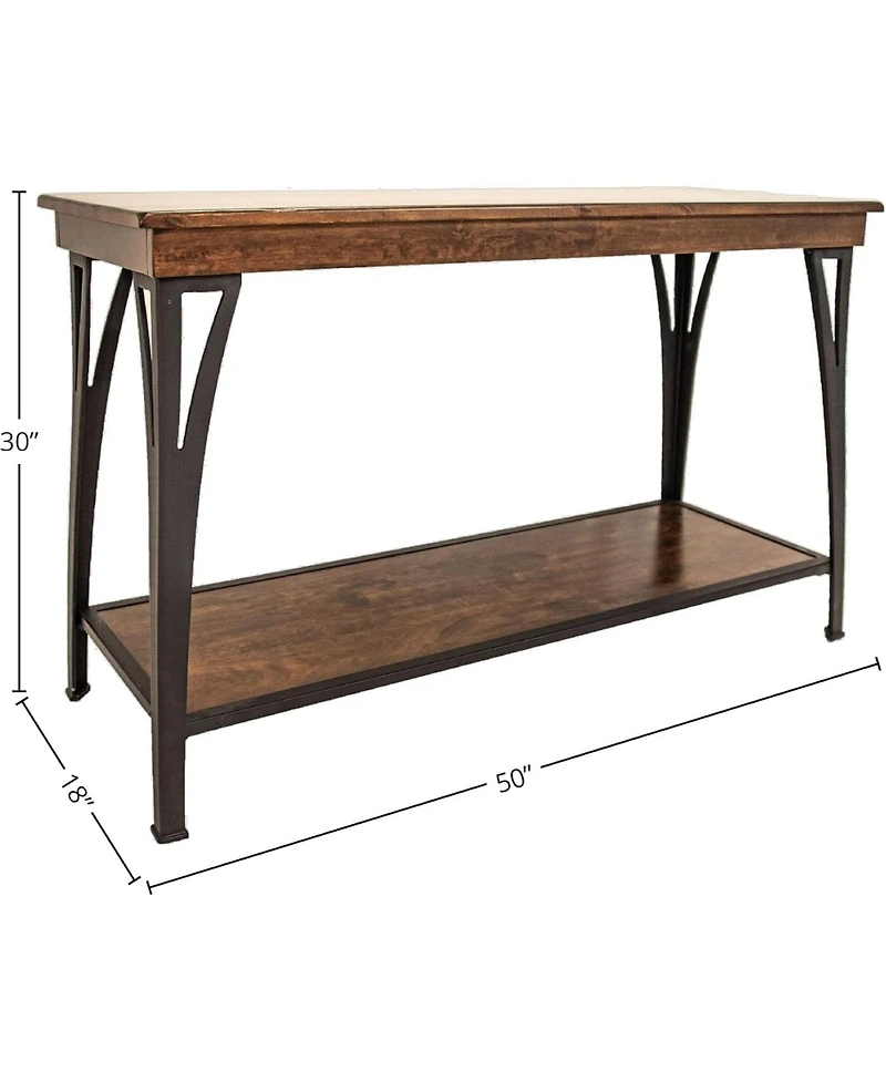 Intercon Sofa Back Table, 50 x 18 x 30 in Copper