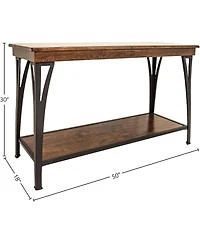 Intercon Sofa Back Table, 50 x 18 x 30 in Copper
