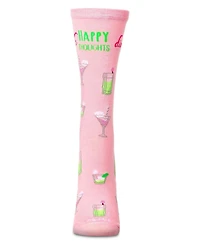 MeMoi Women's Drink Happy Thoughts Rayon From Crew Socks