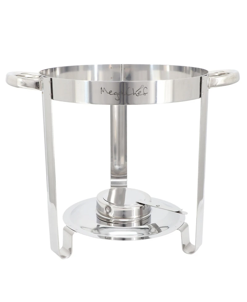 MegaChef 11.6 Quart Round Stainless Steel Professional Soup Chafing Dish in Silver