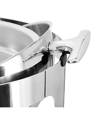 MegaChef 6.3 Quart Round Stainless Steel Dome Roll Top Professional Chafing Dish/Food Warmer/Buffet Server Serving Dish