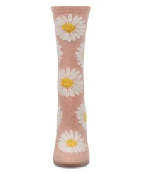 MeMoi Women's Daisies Cashmere Crew Socks
