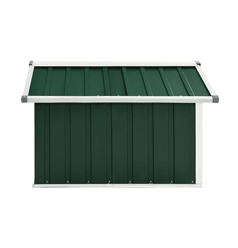 vidaXL Garden Shed Green Galvanized steel Durable Garden Shed
