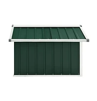 vidaXL Garden Shed Green Galvanized steel Durable Garden Shed