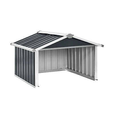 vidaXL Garden Shed Anthracite Galvanized steel Medium Durable