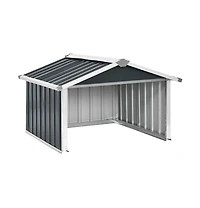 vidaXL Garden Shed Anthracite Galvanized steel Medium Durable