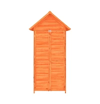vidaXL Garden Tool Shed Brown Solid pine wood 35.0x20.7x68.9 in