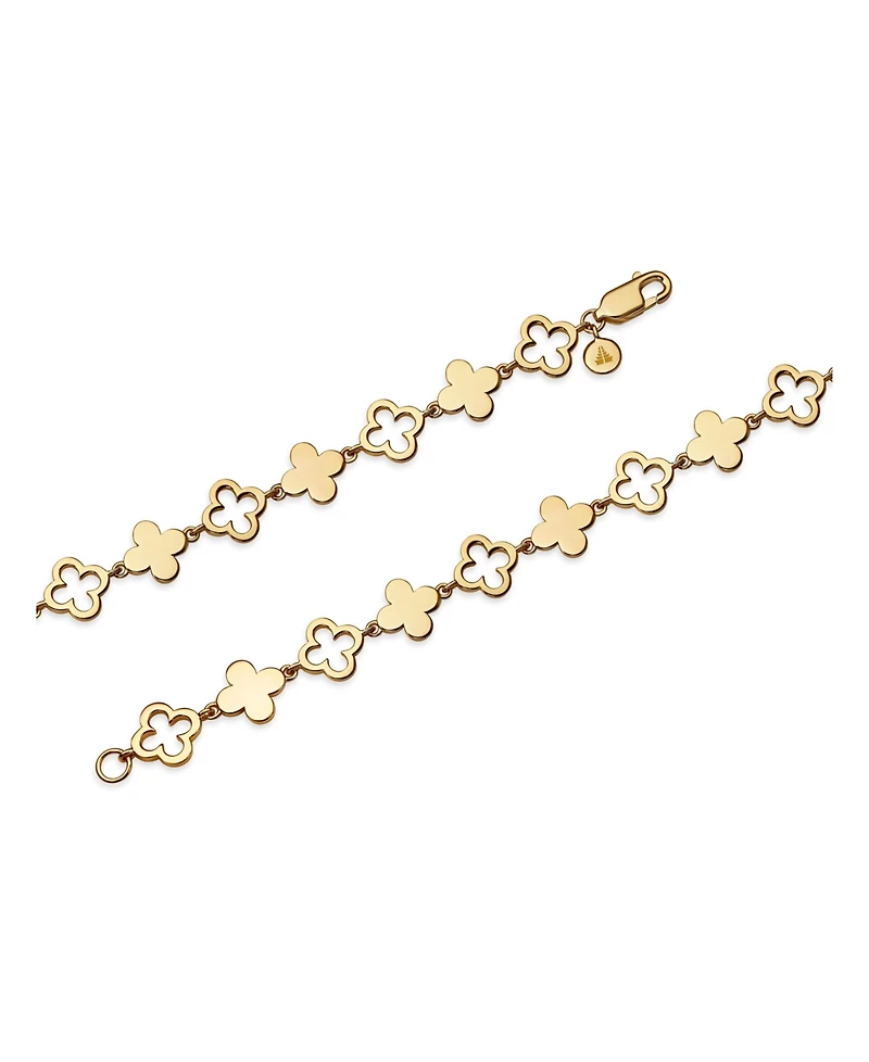 Devata Clover Chain Bracelet in Gold Plated Sterling Silver