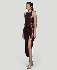 Avec Les Filles Women's Sequin-Embellished Crewneck Sleeveless Dress