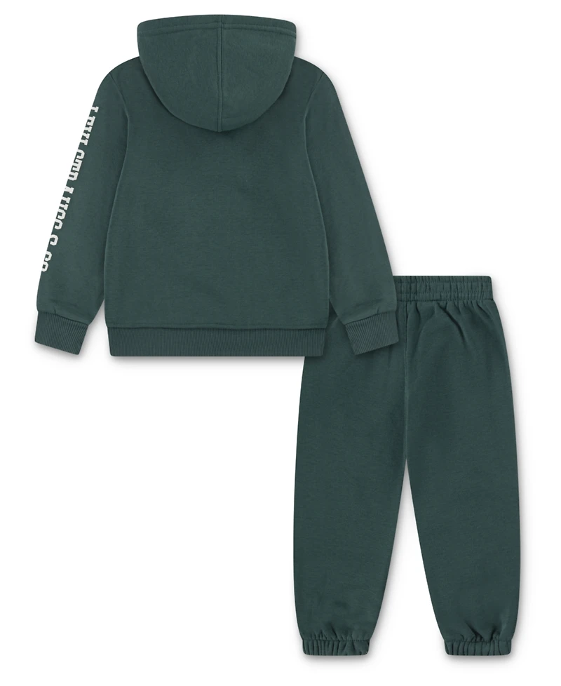 Levi's Boys Toddler 2T-4T 2 Piece Patch Long Sleeves Hoodie and Joggers Set