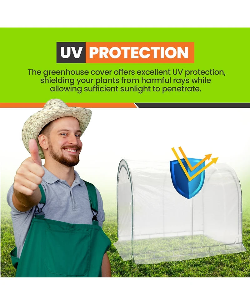 JumpKing TrueShelter 6' X 8' Green House - Indoor or Outdoor Green House for Plants & Flowers - Portable Large Cover for Garden Lovers or Beginners