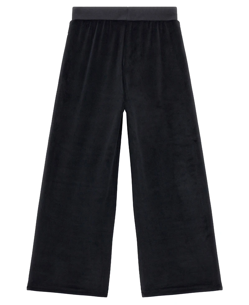 Guess Girls 8-16 Velour Rhinestone-Embellished Triangle Logo Pants