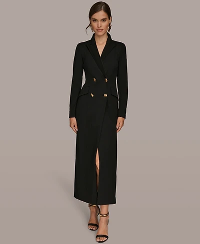 Donna Karan New York Women's Long Sleeves Coat Dress