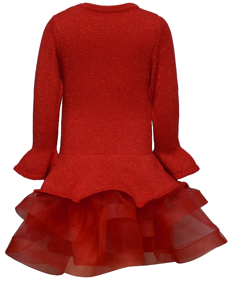 Bonnie Jean Girls 2T-6X Sparkle Sweater Tutu Dress