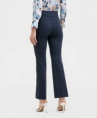 Anne Klein Women's High-Rise Pull-On Compression Pants