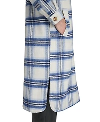 Levi's Women's Regular Long Wool Blend Plaid Coat