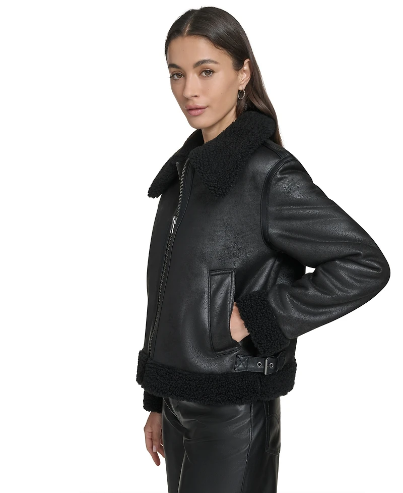 Levi's Women's Regular Faux Shearling Aviator Jacket