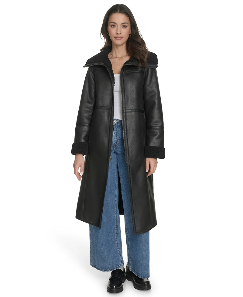 Levi's Women's Regular Long Faux Shearling Coat