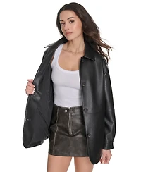 Levi's Women's Regular Faux Leather Vintage Style Blazer