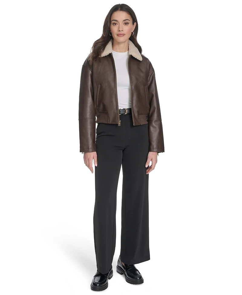 Levi's Women's Regular Faux Leather Bomber Jacket