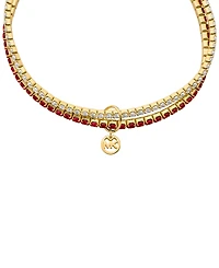 Michael Kors Gold Tone Pave Stretch Tennis Bracelet Set