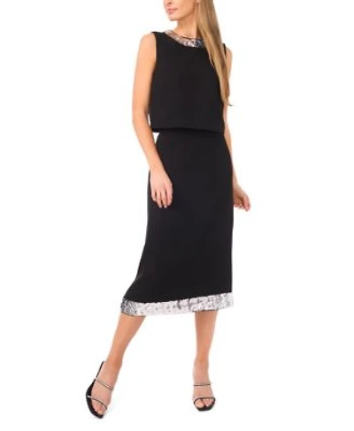 Cece Womens Sequin Trim Top Midi Skirt
