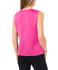 CeCe Women's Twist V-Neck Sleeveless Top