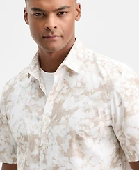 Alfani Men's Short-Sleeve Layered Botanical Shirt, Macy's Exclusive