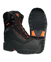 RefrigiWear Men's Polar Force Max Waterproof Insulated 8-Inch Leather Work Boots