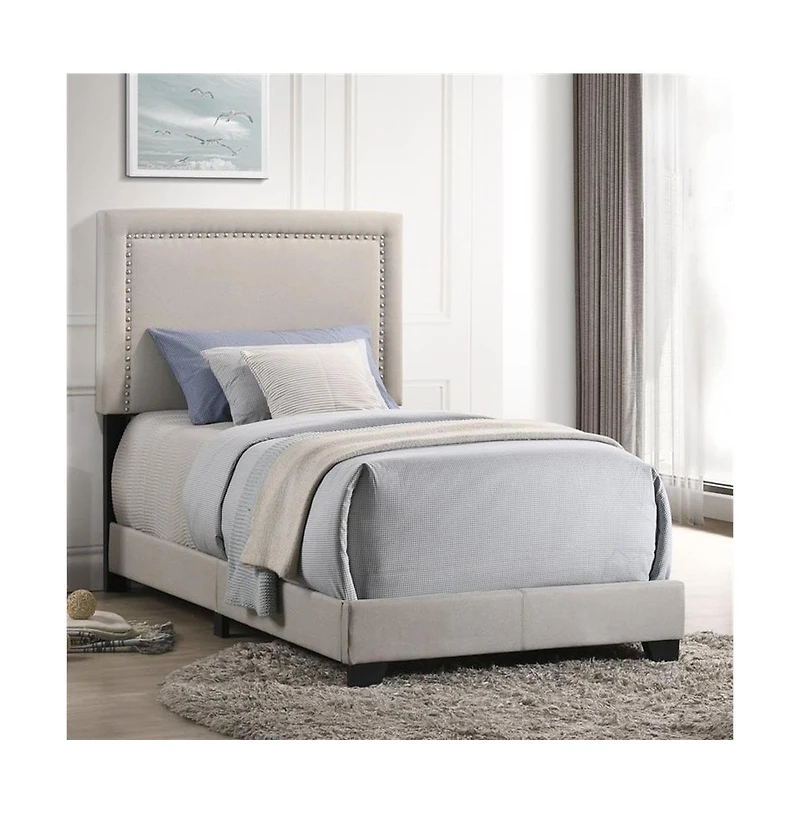 Intercon Zion Twin Uph Bed in Zion Fog Fabric