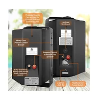 Pyle Waterproof 5.25" Wall Mount Speaker System – Active & Passive Pair, Wireless Bluetooth, Aux In, Indoor/Outdoor Stereo