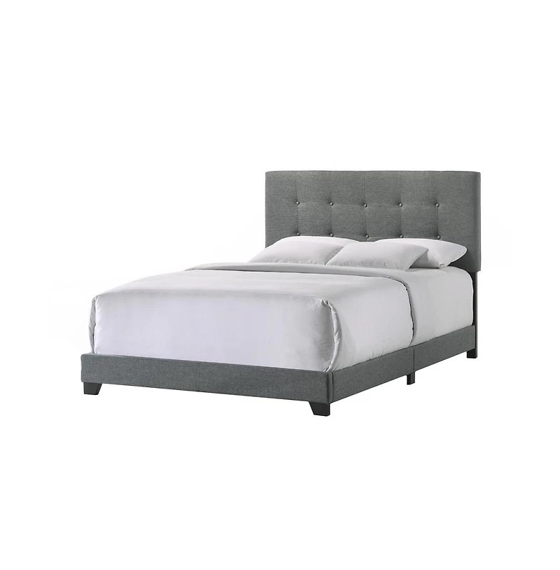 Intercon Addyson Queen Uph Bed in Addyson Gunmetal Fabric