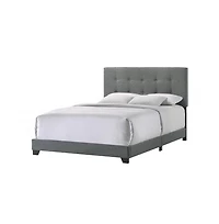 Intercon Addyson Queen Uph Bed in Addyson Gunmetal Fabric