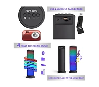 Riptunes Bluetooth Mini Tower Speaker with Led Lights