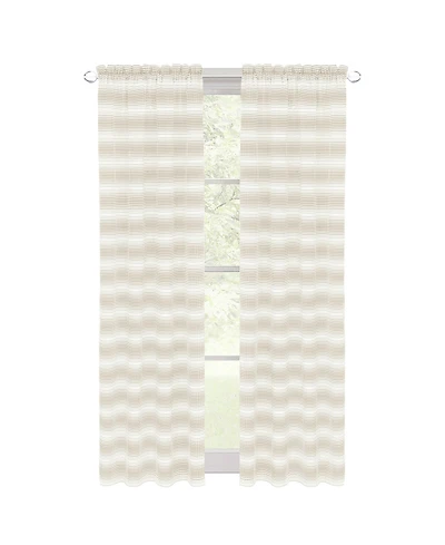 Kate Aurora 1 Piece Isabelle Abstract Rod Pocket Semi Sheer Window Curtain Panel