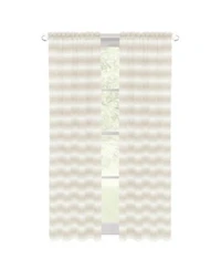 Kate Aurora 1 Piece Isabelle Abstract Rod Pocket Semi Sheer Window Curtain Panel