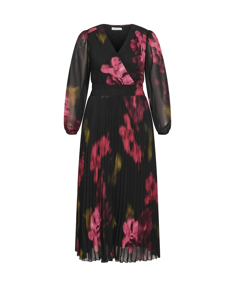 City Chic Women's Georgina Animal Print Dress