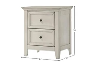 Intercon Nightstand, 2 Drawer in Rustic White