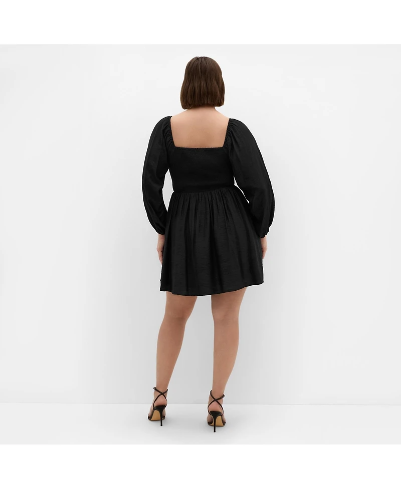 City Chic Women's Abbie Long Sleeve Mini Dress