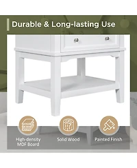 Casainc 24" Bathroom Vanity with Sink, Bathroom Storage Cabinet with Drawer and Open Shelf, Solid Wood Frame