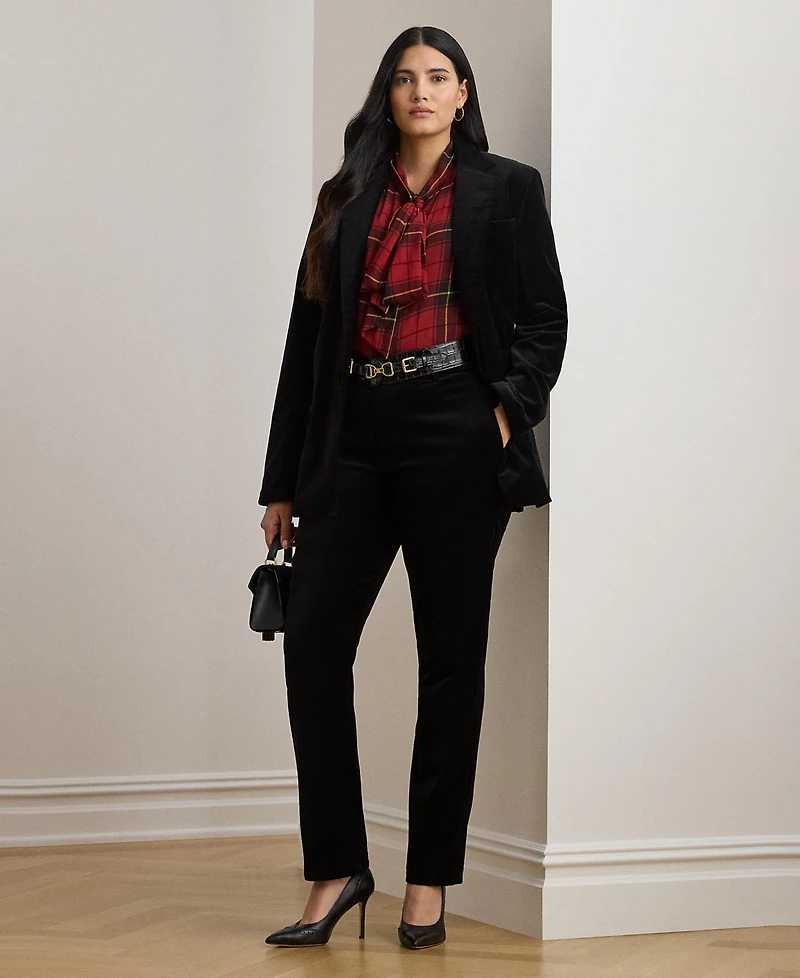 Lauren Ralph Plus Stretch Velvet Blazer