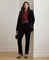Lauren Ralph Plus Stretch Velvet Blazer