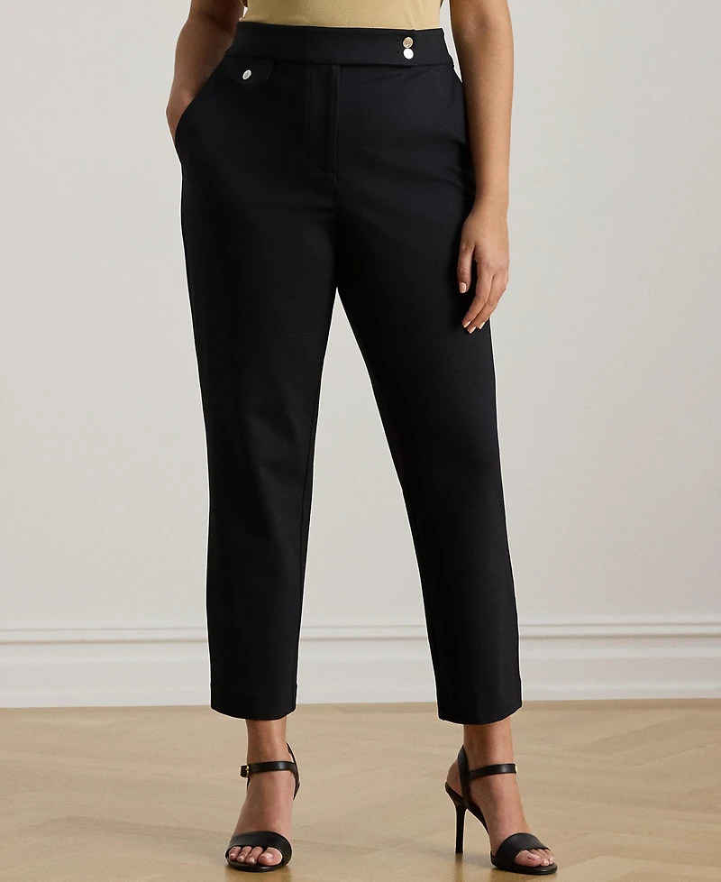 Lauren Ralph Plus Ponte Ankle Pant
