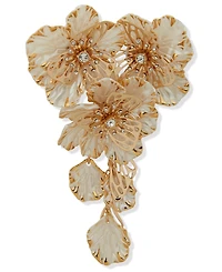 lonna & lilly Gold-Tone Dynamic White Flower Pin